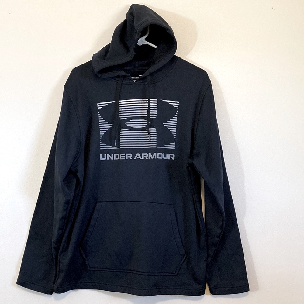 Mens Size Large Under Armour Pullover Hoodie Sweatshirt Loose Fit